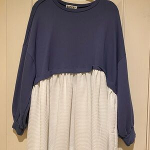 BUCKETLIST Blue Textured Dress